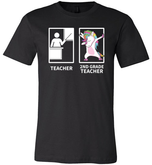 Dabbing Unicorn 2nd Grade Teacher Canvas
