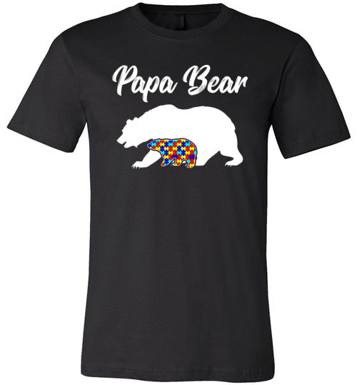 Autism Papa Bear Canvas