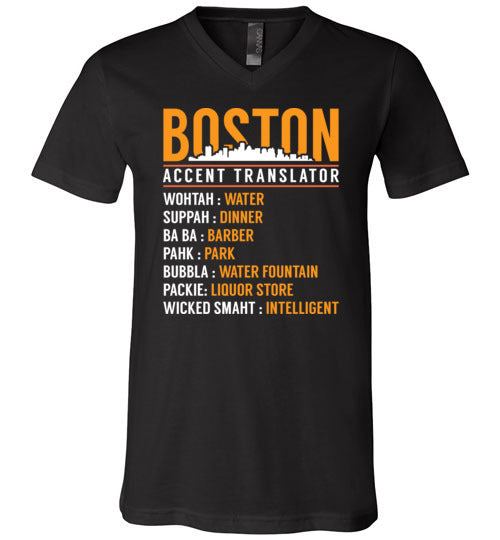 Boston Accent Translator V-Neck