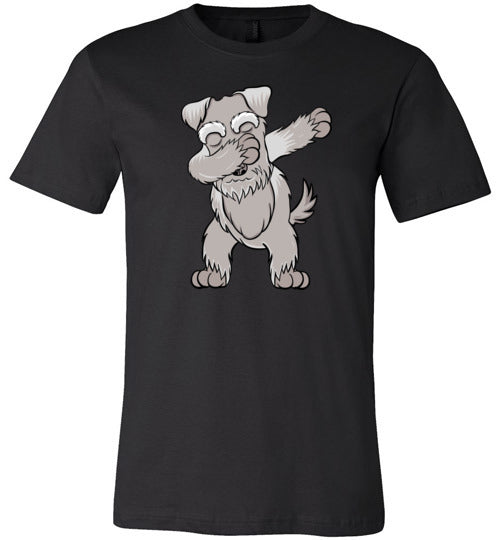 Dabbing Schnauzer Dog Canvas