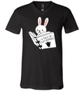Bunny Reading Tale Of Two Bunnies V-Neck