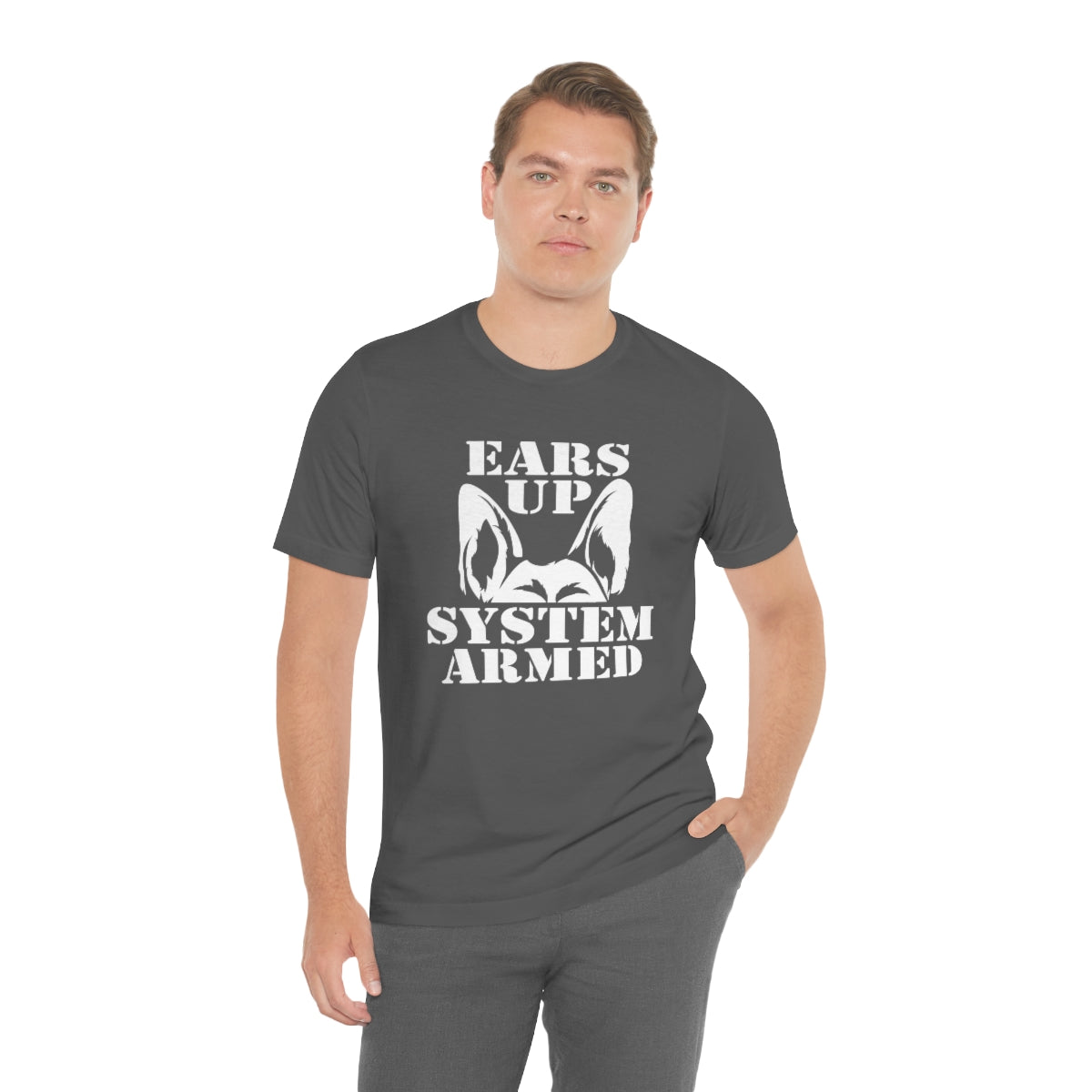 Ears Up System Armed German Shepherd TShirtSon UK