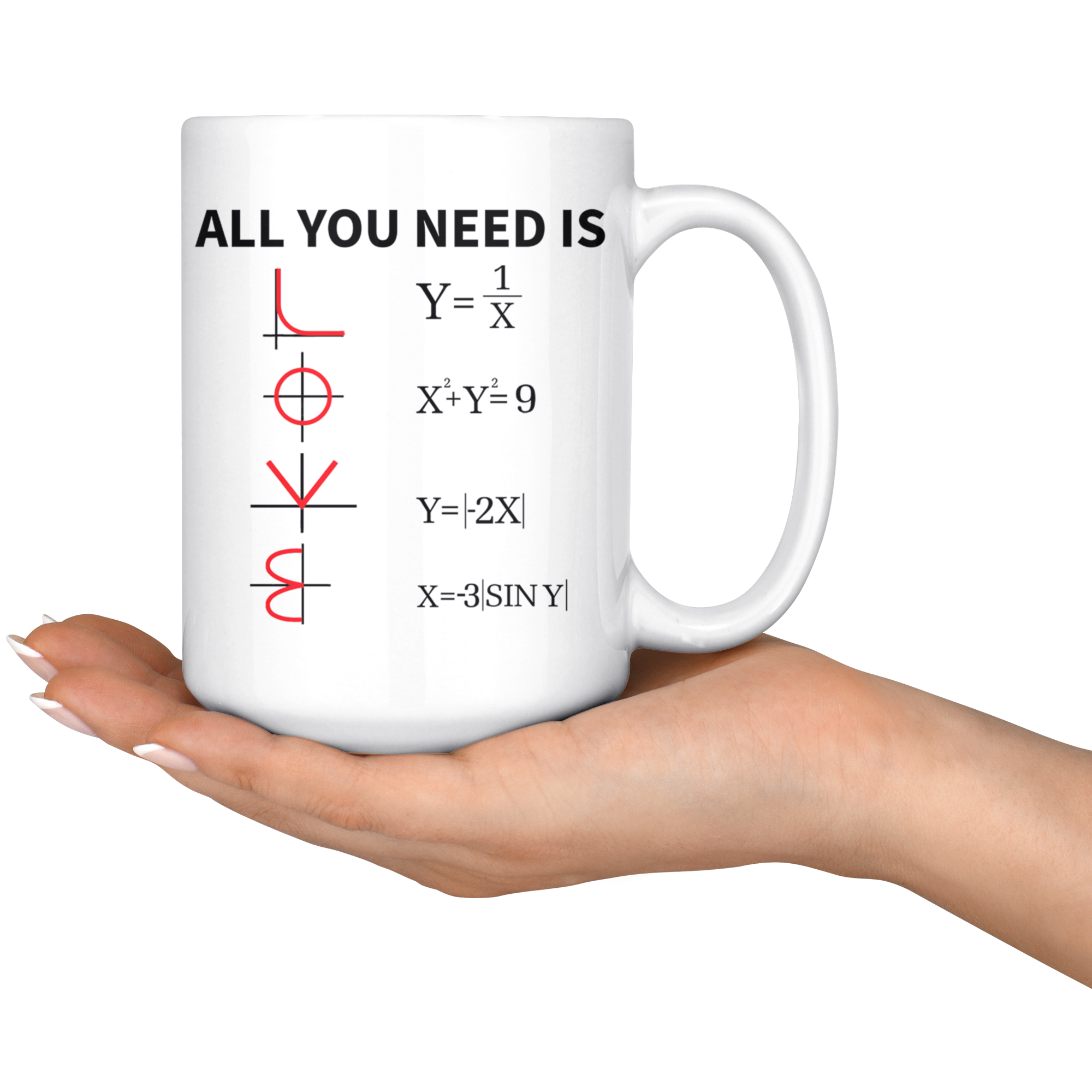 White 15oz Mug - Math Love