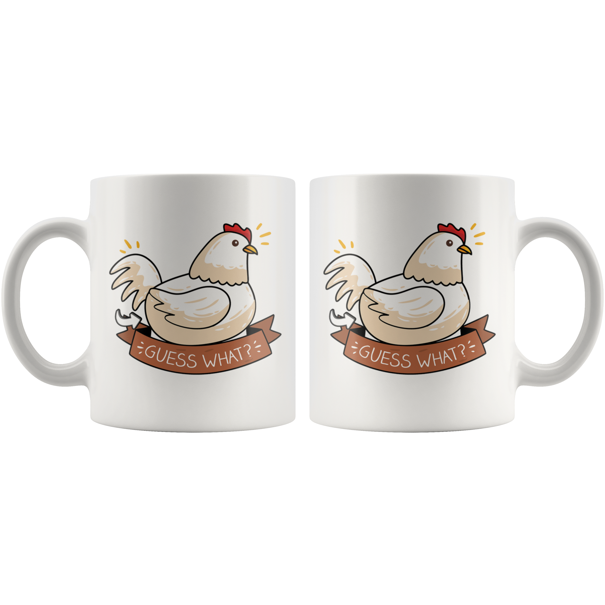 White 11oz Mug - Chicken Butt