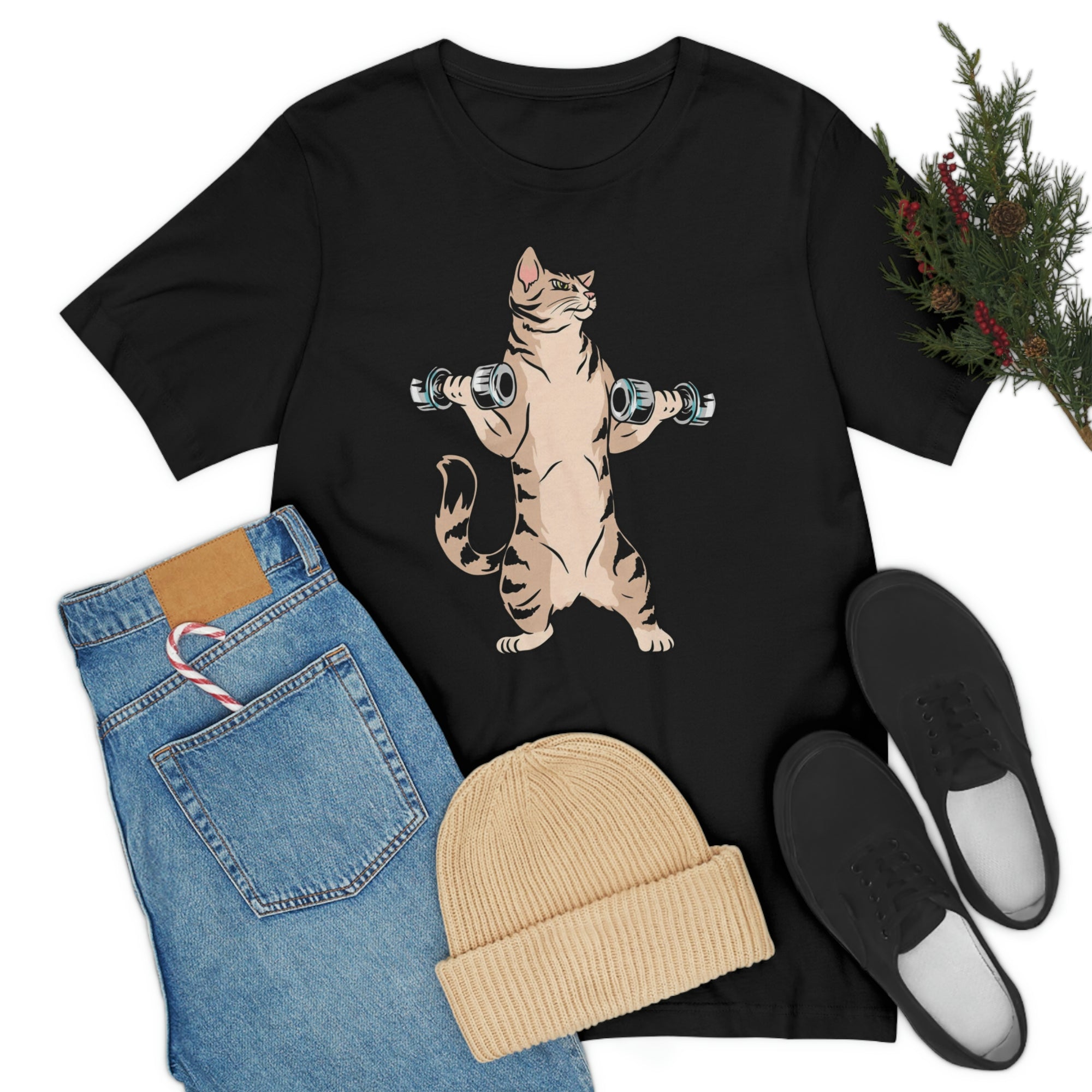 Weightlifting Cat TshirtSon UK