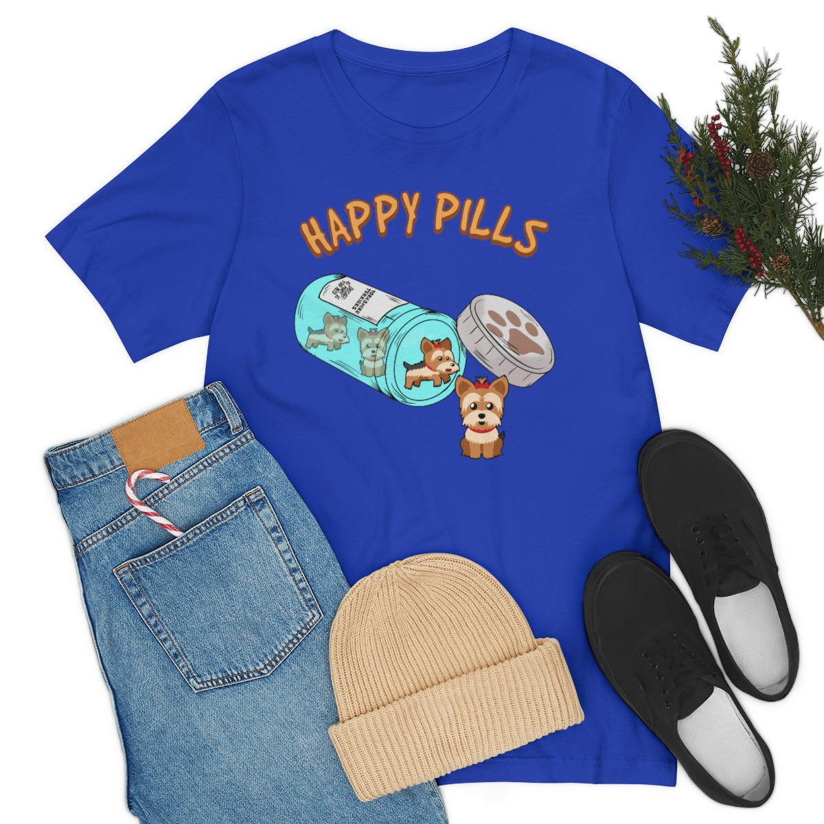 Happy Pills Yorkshire Terrier TShirtSon UK