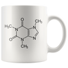 White 11oz Mug - Caffeine Molecule