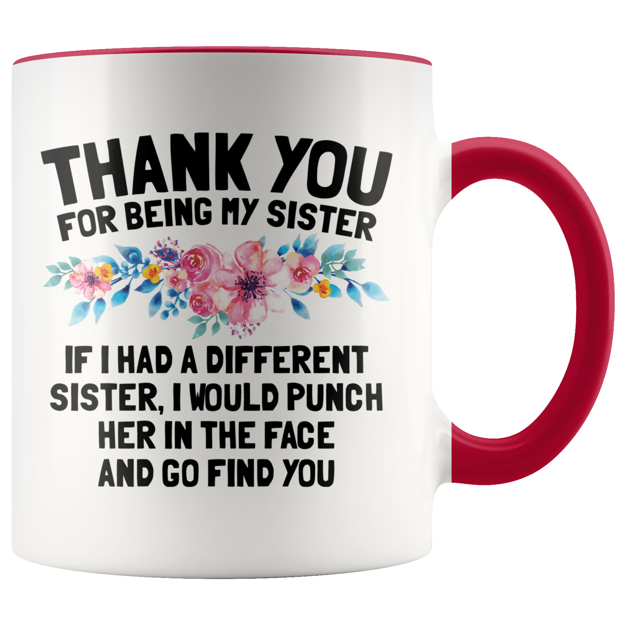 Accent Mug - Thank You Sister Punch In Face
