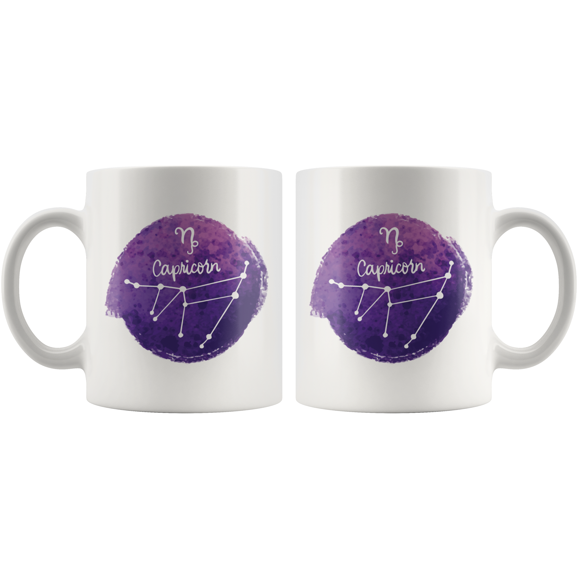 White 11oz Mug - Watercolor Capricorn