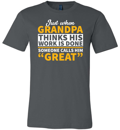 Grandpa Thinks Work Is Done Canvas