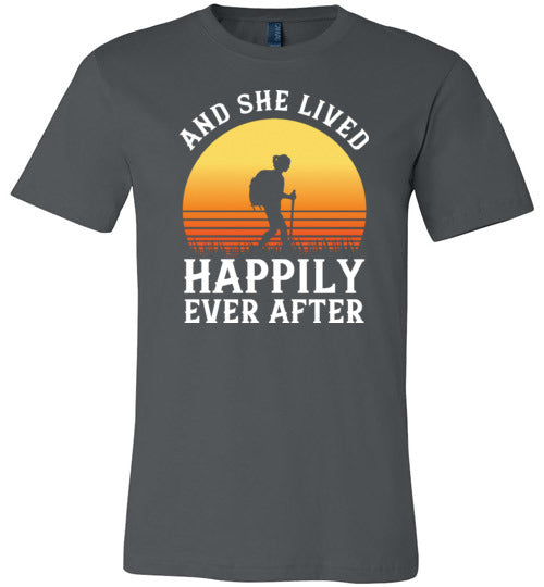 Hiking She Lived Happily Ever After Canvas