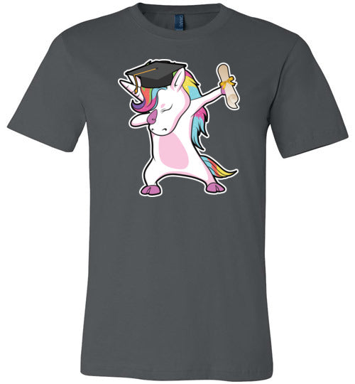 Dabbing Unicorn Graduation Canvas