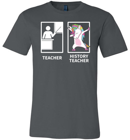 Dabbing Unicorn History Teacher Canvas