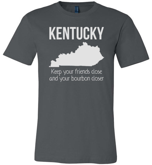 Kentucky Friends Close Bourbon Closer Canvas