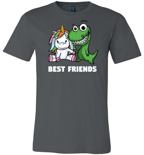 Unicorn And T-Rex Best Friends Canvas