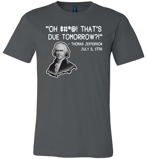 Thomas Jefferson Due Date Canvas