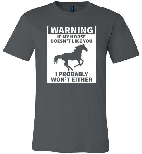 Horse Warning Canvas