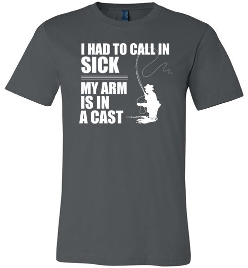 Fishing Had To Call In Sick Arm Cast Canvas