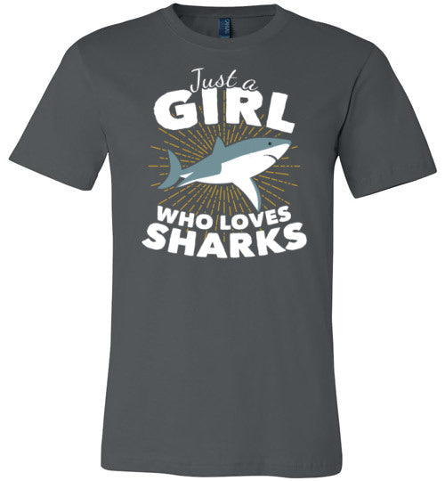 Just A Girl Who Loves Sharks Canvas