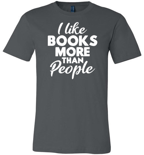 I Like Books More Than People Canvas
