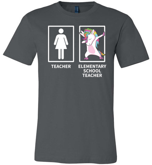 Elementary Teacher Dabbing Unicorn Canvas
