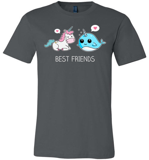 Unicorn Narwhal Best Friends Canvas