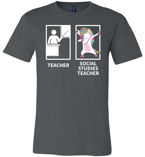 Dabbing Unicorn Social Studies Teacher Canvas