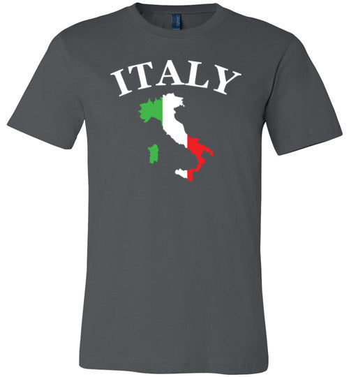 Italy Map Flag Canvas