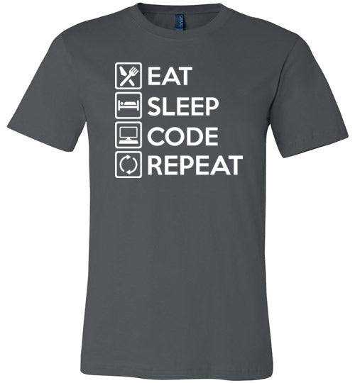 Eat Sleep Code Canvas
