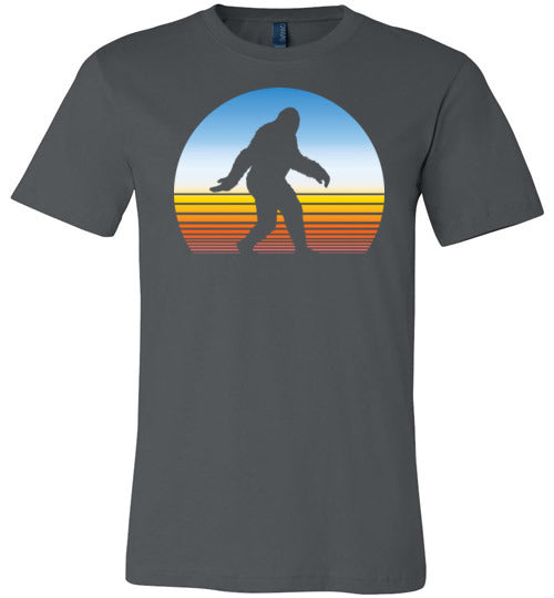 Retro Bigfoot Sunset Silhouette Canvas