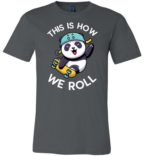 Panda Skateboard This Is How We Roll Canvas