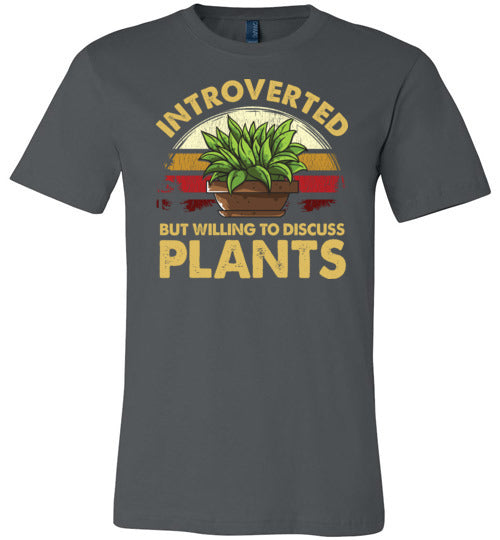 Introverted But Willing To Discuss Plants Colored Canvas
