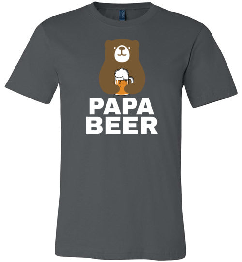 Cute Papa Beer Bear Canvas