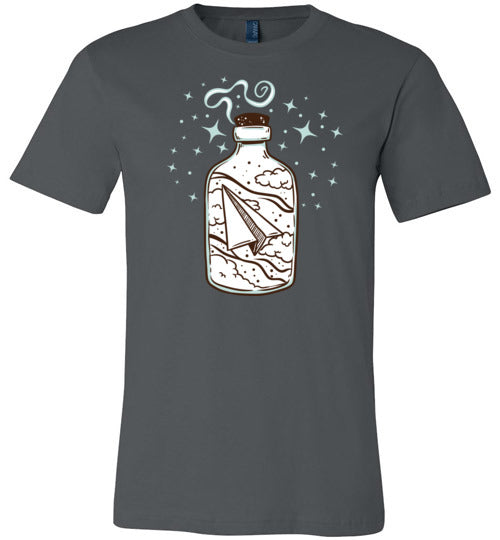 Paper Airplane Bottle Canvas