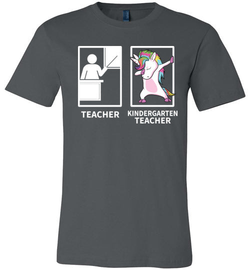Dabbing Kindergarten Unicorn Teacher Canvas