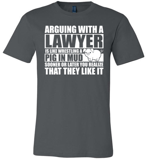 Arguing With A Lawyer Pig In Mud Canvas