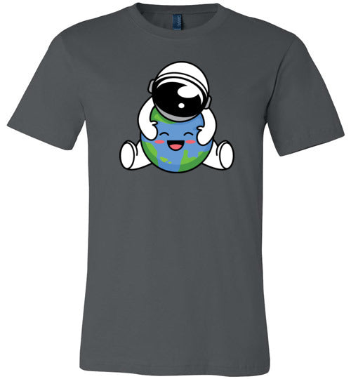 Astronaut Hugging Planet Earth Canvas