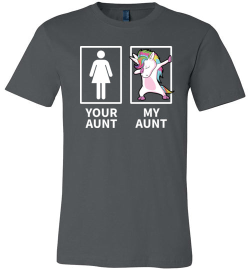 Your Aunt My Aunt Dabbing Unicorn Canvas