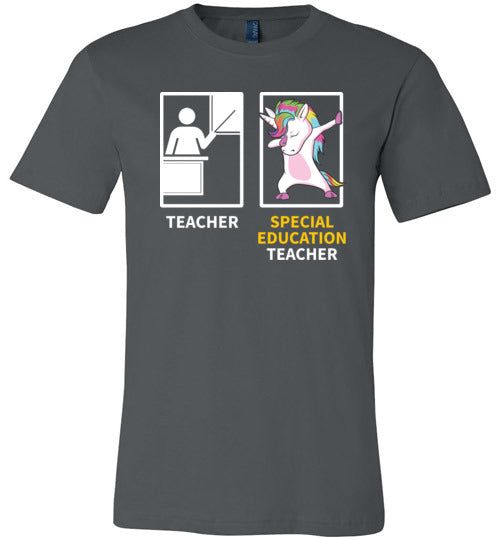 Special Education Teacher Dabbing Unicorn Canvas