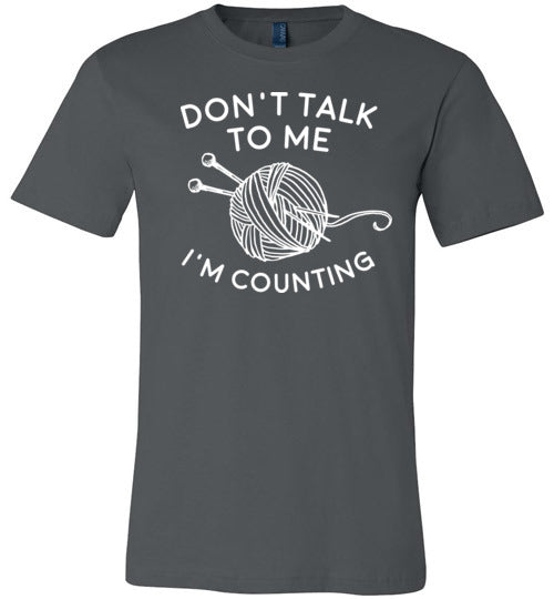 Dont Talk To Me Im Counting Knitting Canvas