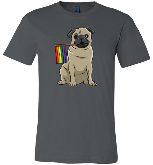Pug LGBT Flag Canvas