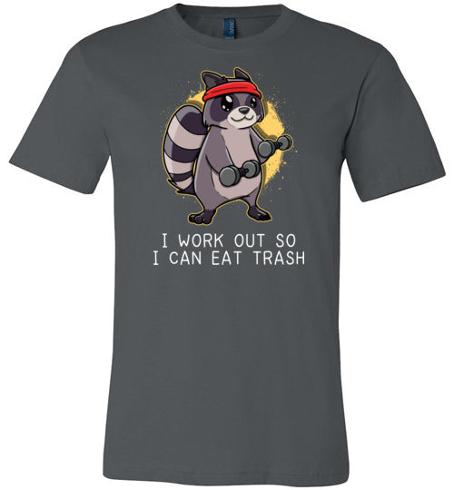 Work Out Raccoon Eat Trash Canvas