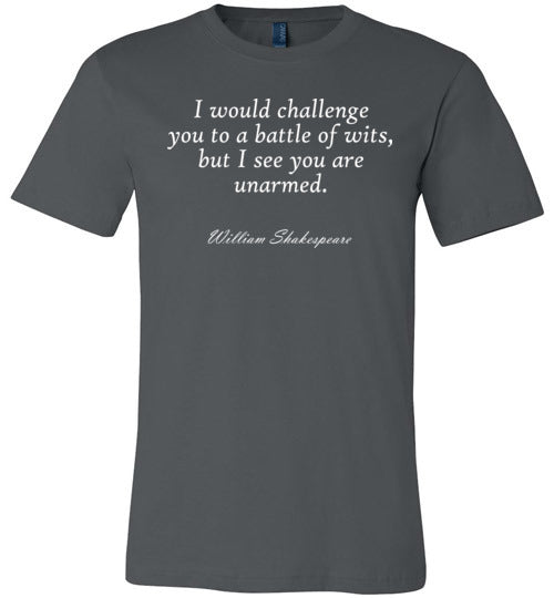 Shakespeare Battle of Wits Quote Canvas