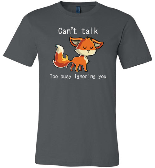 Fox Cant Talk Too Busy Ignoring You Canvas