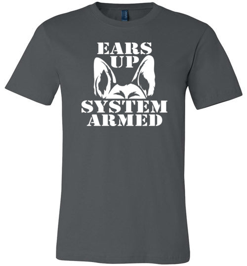 Ears Up System Armed German Shepherd Canvas