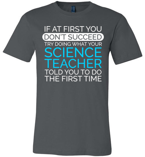 If At First Science Teacher Canvas