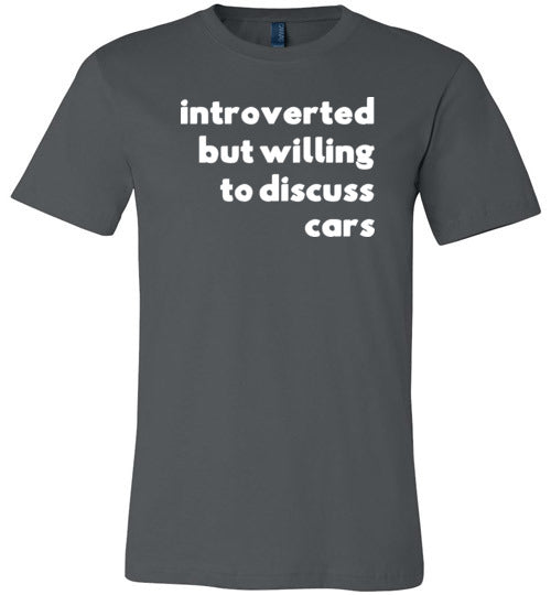 Introverted But Willing To Discuss Cars Canvas