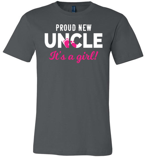 Proud New Uncle Baby Girl Canvas