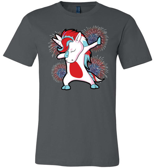 Fireworks Dabbing Unicorn Canvas