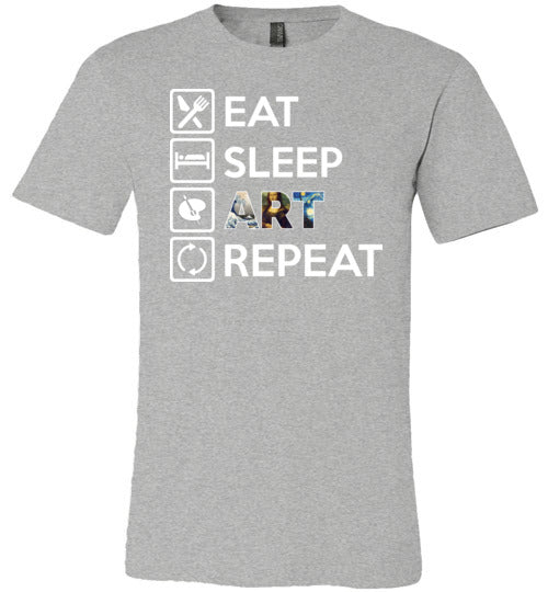 Eat Sleep Art Repeat Canvas